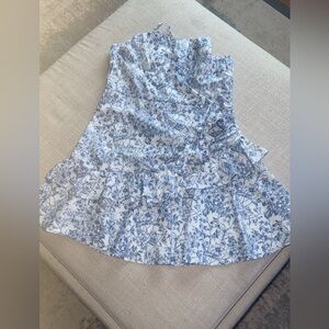 SHEIN Blue and White Dress